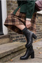 Women's New Season Minimal Design Zippered Estia Black Heeled Boots - 3