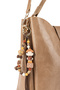 Women's Faux Leather Taupe Shoulder Bag - 5