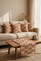 Artistic Woman's Face Double-Sided Printed Suede 5-Piece Lounge Set - 4 Cushion Covers 43X43 cm + Runner 140X40 cm - 3