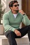 Men's Half-Zip High-Neck Slim Fit Knit Sweater Kpln - 3