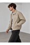 Velocity Embroidered Beige Zippered Men's Canvas Jacket - 2