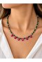 Rubyzoisite and Pink Tourmaline Natural Stone Necklace