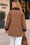 Concept Women's Collar & Cuff Velvet Oilcloth Premium Basic Medium Length Coat-Jacket - 8