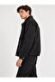 Men's Retro Snap Fastener Zippered Black Canvas Jacket - 2