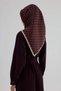 Twill İpek Eşarp 53005 Bordo - 4