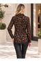 Leopard Touch Every Moment of the Day - Women's Long Sleeve Buttoned Modal Printed Shirt - 4