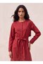 Smart Maxi Shirt Dress with Mandarin Collar - 5