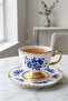 Porcelain Blue Rose 6-Piece Coffee Cup Set Rsy-251 90Cc