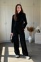 High Collar Button Detailed Palazzo Suit - 7