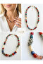 Colorful Natural Stone Necklace - Carnelian, Sodalite, Moonstone, Sunstone, and Jasper |   Mosaic - 2