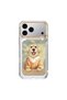 3D Embroidered iPhone 18 Pro Max Compatible Magsafe Dog Design Case with Stand and Card Holder