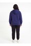 Hooded Oversize Sweatshirt Blue Hoodie - 3