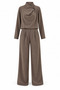 High Collar Button Detailed Palazzo Suit - 2