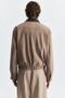 Faux Leather Collar Coat - 4