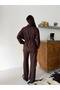 Women's Stripe Detailed Zippered Jacket and Wide-Legged Trousers Two-Piece Set - 2