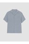 Loose Fit Resort Collar Muslin Men's Shirt