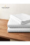 210TC Stripe Double Flat Sheet 3-Piece Set, Ivory – 100% Cotton Satin | 1 Flat Sheet 206 x 250 cm + 2 Pillowcases 50 x 75 cm - 4