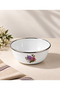 Enamel Soup Bowl Breakfast Serving Snack Bowl Storage 14 cm 6 Pieces Purple and Pink Rose - 2