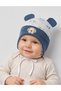 Puppy hat, gray-blue pattern