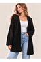 New Season Openwork Patterned Long Loose Oversize Knitwear Women's Cardigan - 3