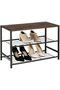 3-Tier Stackable Shoe Rack for Entryway, Black