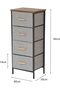 4-Drawer Fabric Storage Chest with Metal Frame and Wooden Top - 6