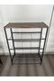 5-Tier Shoe Rack Organiser with Metal Mesh Shelves, Rustic Brown - 6