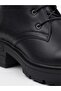 Black Genuine Leather 4.5 cm Heeled Thick Sole Women's Boots - 4