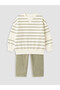 Rmz Gi̇yi̇m Farkiyla Striped Baby Boy Set - 2