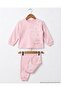 Baby Girl Seasonal 2-Piece Set Floral Patterned Long Sleeve Cotton Comfortable Daily Set-Pink - 2