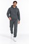 3-Thread Soft Puff Fabric with Side Pockets, Comfortable Fit, Long Length Men's Smoked Tracksuit Set - 8