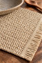 Luxury 6-Piece Cream Wicker Woven Rectangular American Serving Set – 45 × 30 cm - 2