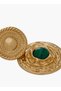 Gold Tone Dangler Earrings with Pushback Closure - 4