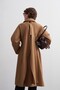 Shawl Collar Long Trench Coat Camel - 8