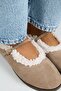 Felicia Fur Women's Genuine Leather Flat Elegant Buckle Mink Slippers - 3