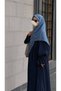 Premium Jacquard Huma Large Size Scarf-Indigo - 2