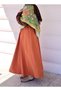 Beli Gathered Mevlana Skirt - 2323 - Cinnamon - 2