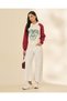 Women Ivory And Burgundy Graphic Sweatshirt - 2