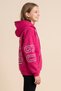 Girl's Sweatshirt with Printed Design and Fleece Inside - 2