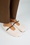 Rirta Women's Tedy Flat Elegant Buckle Beige Slippers - 2