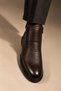 Orthopedic Genuine Leather Men's Black Boots with Double Zipper, Complete Warm Lining Inside, Non-Slip Thermo Rubber Sole, Cold and Water Resistant Leather and Sole Material, Orthopedic Insole - 5