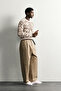 Men's Oversize Skeleton Patterned Crew Neck Knit Sweater - 3