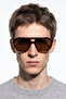 Elvis Brown Brown Men's Sunglasses
