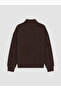 Two Mt Shop Quality Brown Zippered High Collar Girls' Sweatshirt - 3
