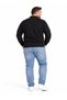 Plus Size Polo Neck Men's Sweatshirt - 4