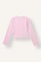 Crew Neck Window Detail Long Sleeve Crop Basic T-Shirt Girls I3413A826Wn - 2