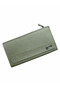 Women's Genuine Leather Wallet with Multiple Compartments, Zipper, Large Size Card Holder and Passport Wallet - 8