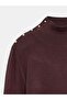 10877 Basic Stand Collar Buttoned Sweater - 7