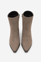 Women's Pointed Toe Stitched Detailed Thick Heeled Boots Vorsis Mink Suede - 7