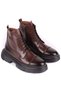 - Genuine Leather Brown Zippered Men's Boots - 250-13-206 - 2